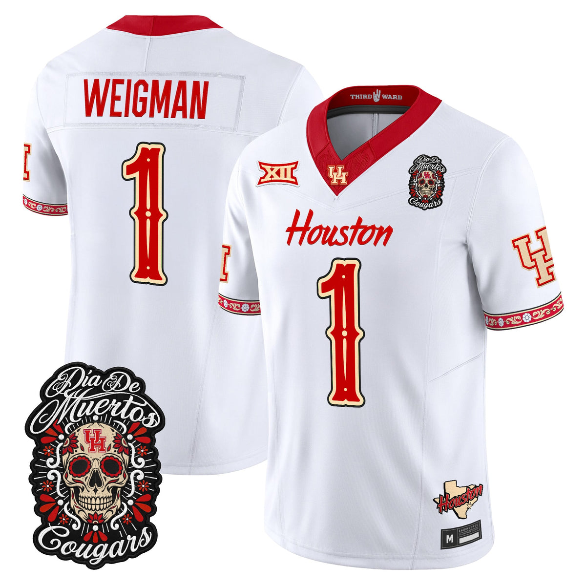  Houston Cougars Día de los Muertos Vapor Limited Jersey - Stitched