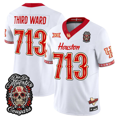  Houston Cougars Día de los Muertos Vapor Limited Jersey - Stitched