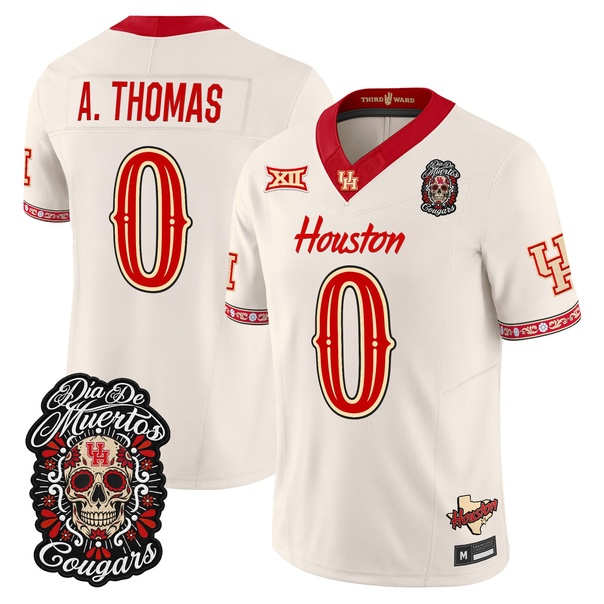  Houston Cougars Día de los Muertos Vapor Limited Jersey - Stitched