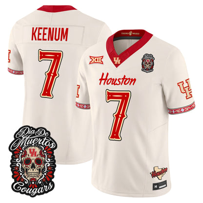  Houston Cougars Día de los Muertos Vapor Limited Jersey - Stitched