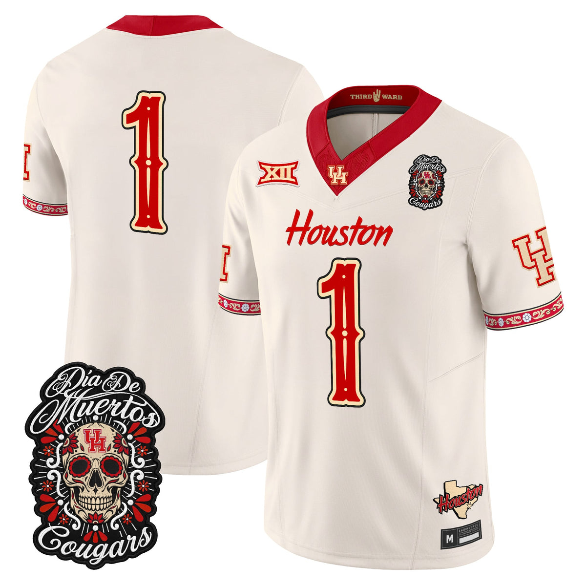  Houston Cougars Día de los Muertos Vapor Limited Jersey - Stitched