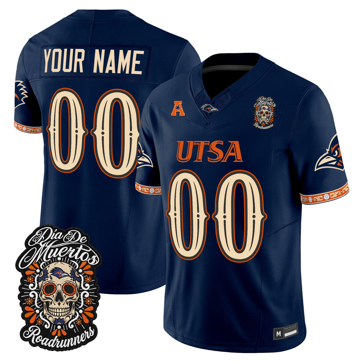 UTSA Roadrunners Día de los Muertos Vapor Limited Custom Jersey - Stitched