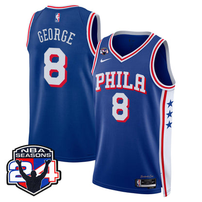 Philadelphia 76ers Swingman Jersey - 24th Season Patch - Stitched