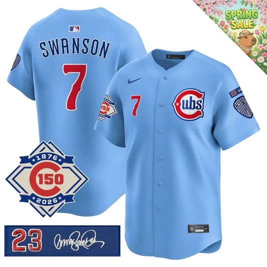 CHC 150th Anniversary & 'Ryne Sandberg Tribute' Patch Vapor Premier Limited Gold Jersey - All Stitched