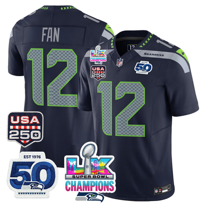 SEA Super Bowl LX Champions Jersey - Stitched N1