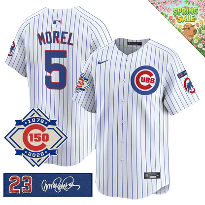CHC 150th Anniversary & 'Ryne Sandberg Tribute' Patch Vapor Premier Limited Gold Jersey - All Stitched