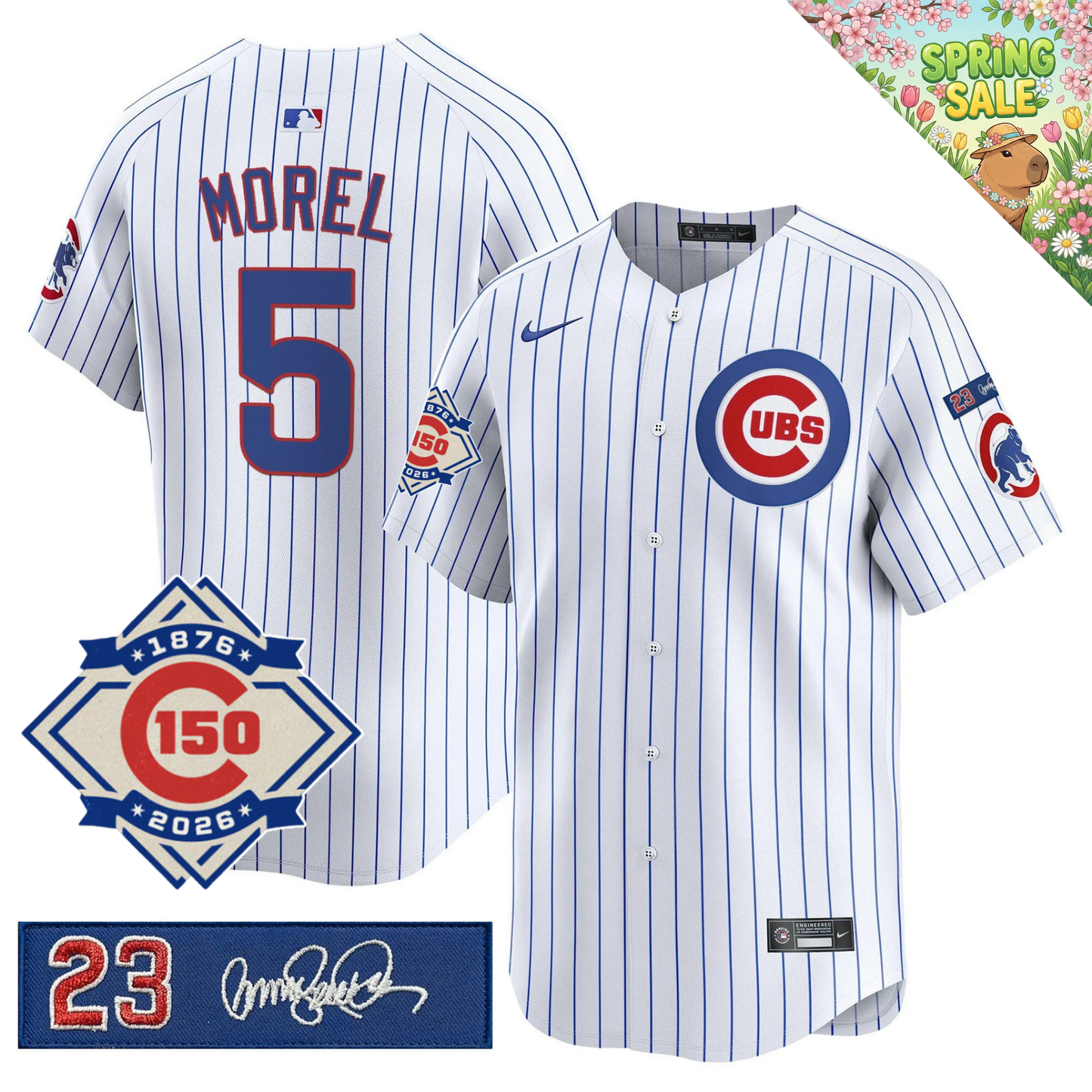 CHC 150th Anniversary & 'Ryne Sandberg Tribute' Patch Vapor Premier Limited Jersey - All Stitched
