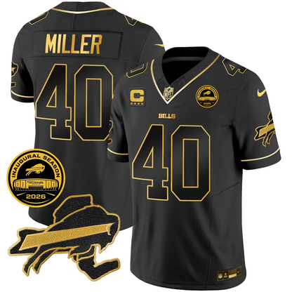 BUF 2026 Inaugural Season Patch Limited Gold Jersey - Stitched