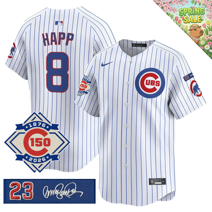 CHC 150th Anniversary & 'Ryne Sandberg Tribute' Patch Vapor Premier Limited Jersey - All Stitched