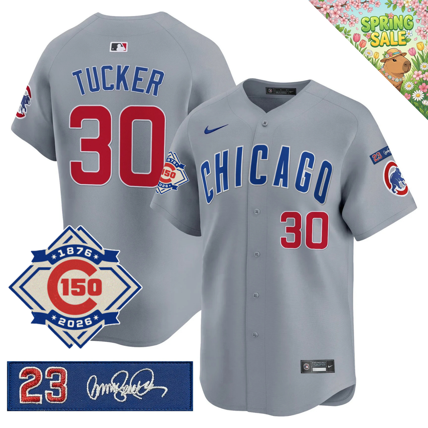 CHC 150th Anniversary & 'Ryne Sandberg Tribute' Patch Vapor Premier Limited Jersey - All Stitched