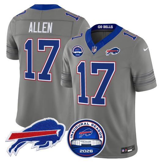 Buffalo Bills Gray Nickel City Vapor Jersey V2- Stitched (2)