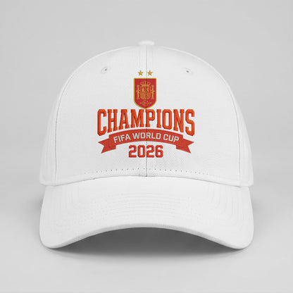 Spain 2026 Soccer Champion Baseball Embroidered Cap