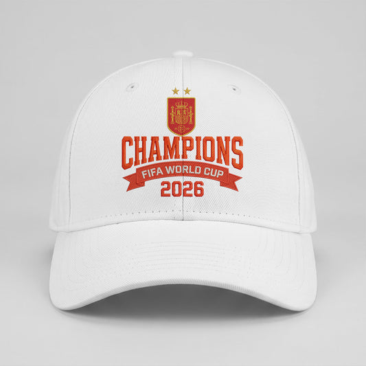 Spain 2026 Soccer Champion Baseball Embroidered Cap