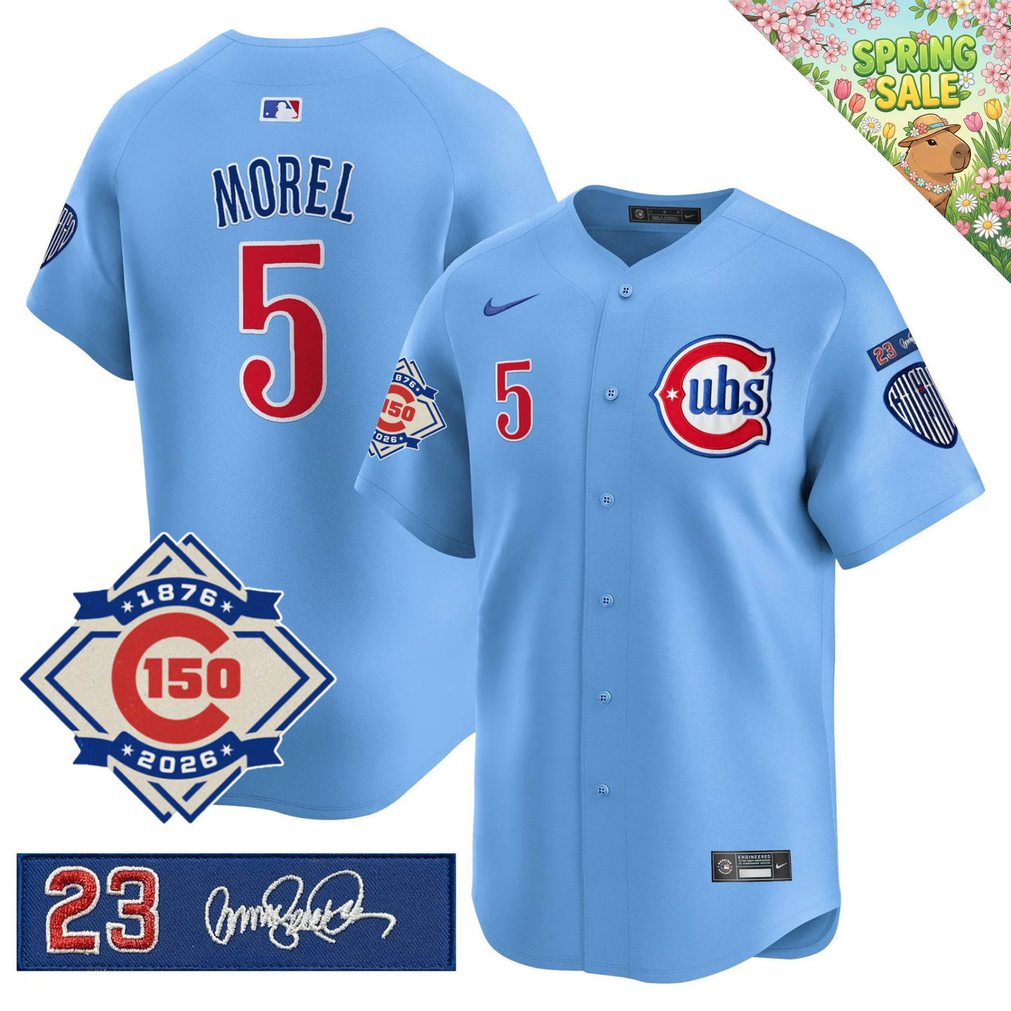 CHC 150th Anniversary & 'Ryne Sandberg Tribute' Patch Vapor Premier Limited Gold Jersey - All Stitched