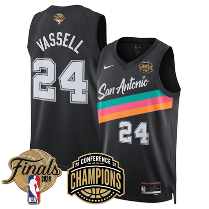San Antonio Spurs 2026 NBA Western Conference Champions City 25/26 Jersey - Stitched