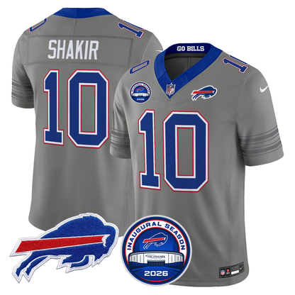 Buffalo Bills Gray Nickel City Vapor Jersey V2- Stitched (2)