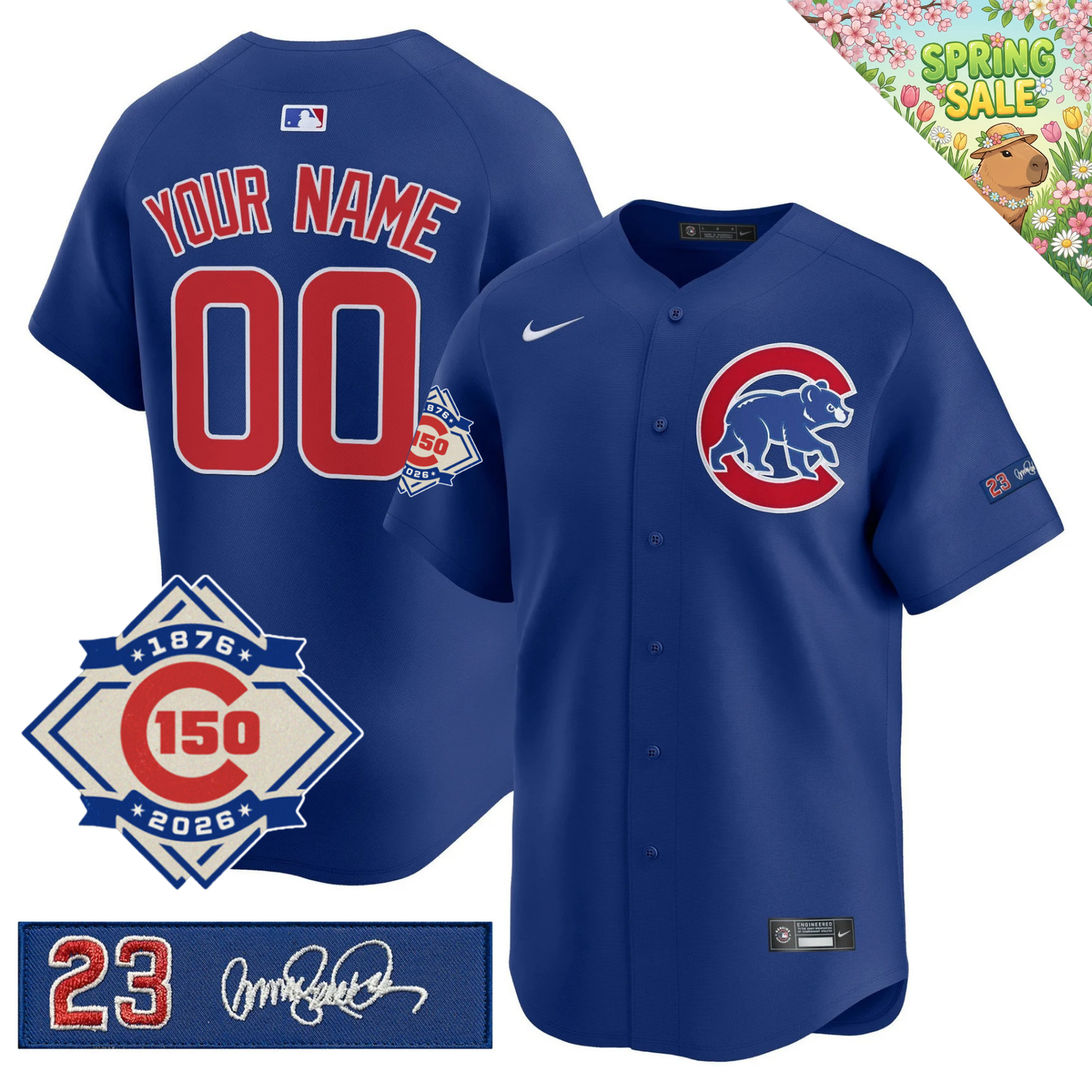 CHC 150th Anniversary & 'Ryne Sandberg Tribute' Patch Vapor Premier Limited Gold Jersey - All Stitched