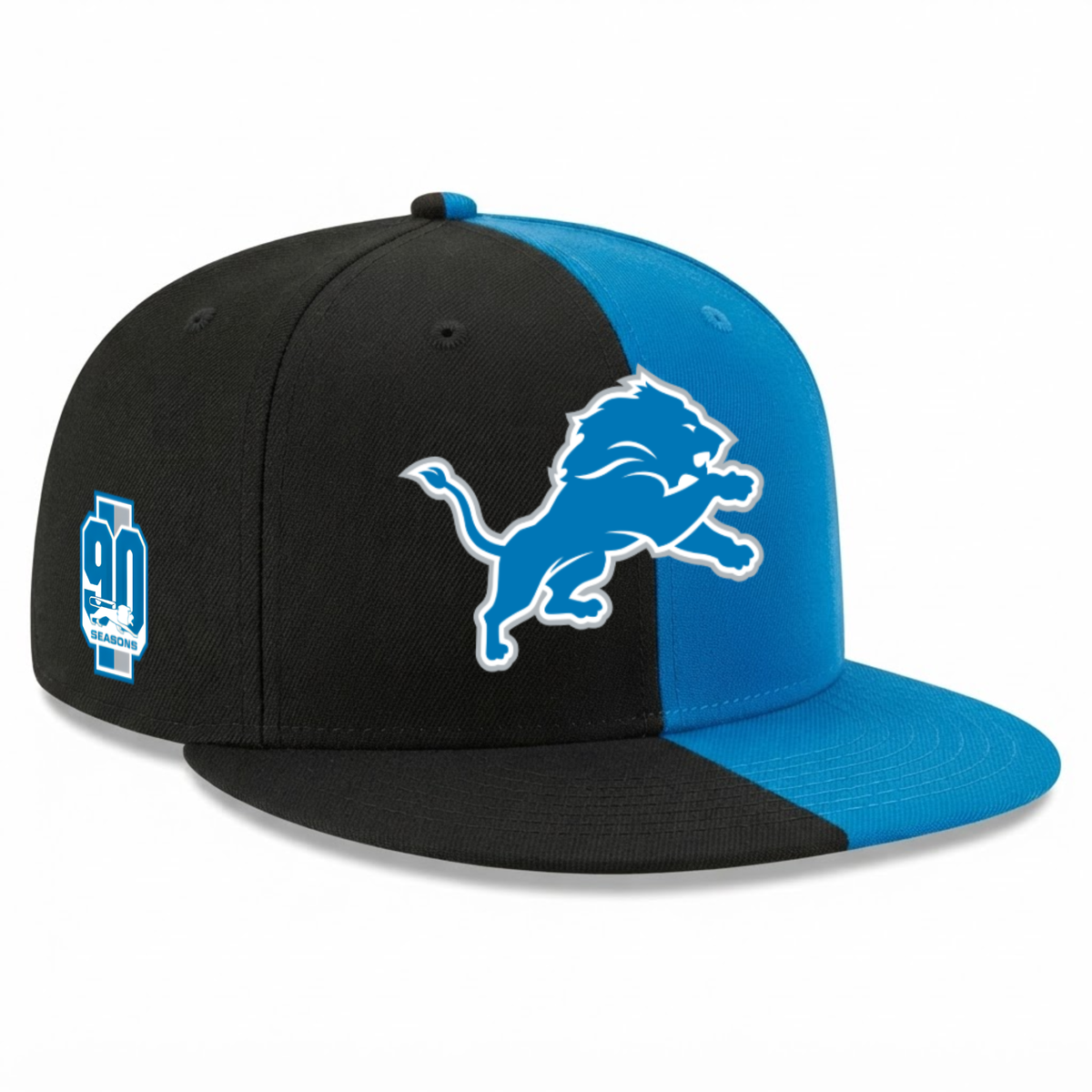 DET Rivalries Split 90 Seasons Patch Snapback Cap - Printed