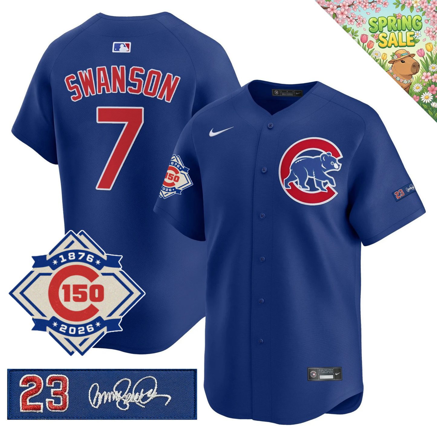 CHC 150th Anniversary & 'Ryne Sandberg Tribute' Patch Vapor Premier Limited Jersey - All Stitched