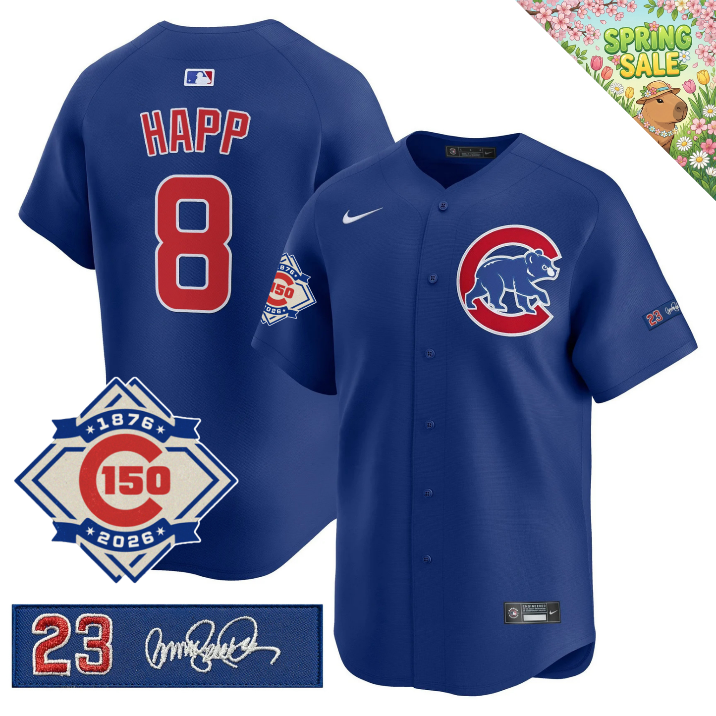 CHC 150th Anniversary & 'Ryne Sandberg Tribute' Patch Vapor Premier Limited Jersey - All Stitched