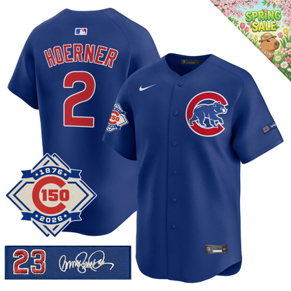 CHC 150th Anniversary & 'Ryne Sandberg Tribute' Patch Vapor Premier Limited Jersey - All Stitched
