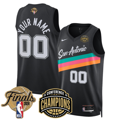 San Antonio Spurs 2026 NBA Western Conference Champions City 25/26 Jersey - Stitched