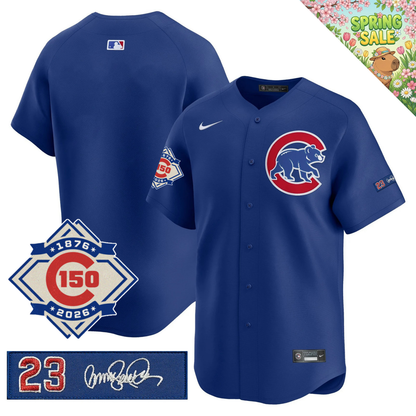 CHC 150th Anniversary & 'Ryne Sandberg Tribute' Patch Vapor Premier Limited Gold Jersey - All Stitched