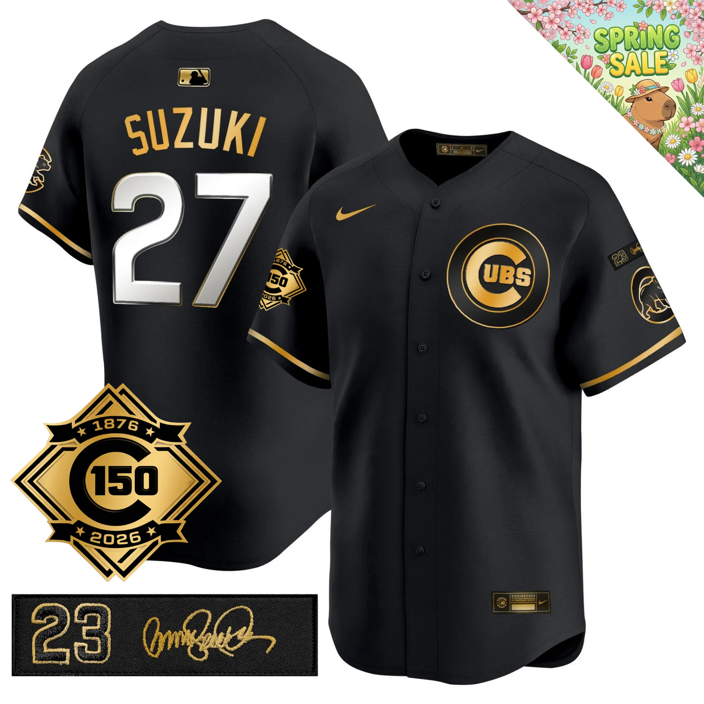 CHC 150th Anniversary & 'Ryne Sandberg Tribute' Patch Vapor Premier Limited Jersey - All Stitched