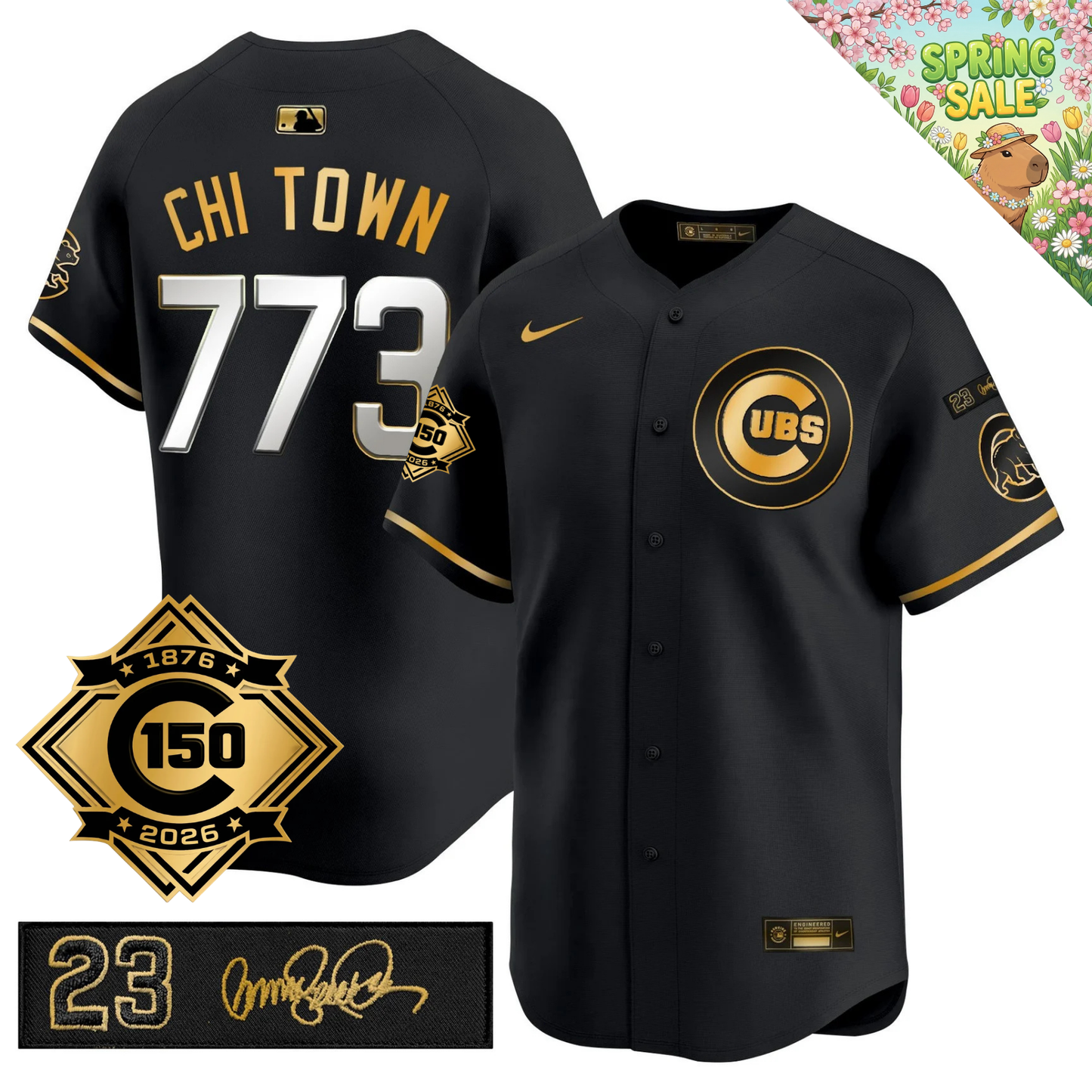 CHC 150th Anniversary & 'Ryne Sandberg Tribute' Patch Vapor Premier Limited Jersey - All Stitched