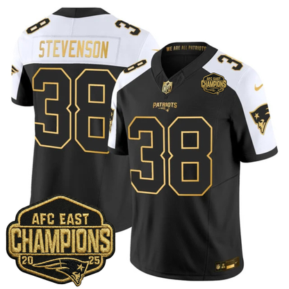 NE 2025 AFC East Champions Gold Vapor Limited Jersey - Stitched