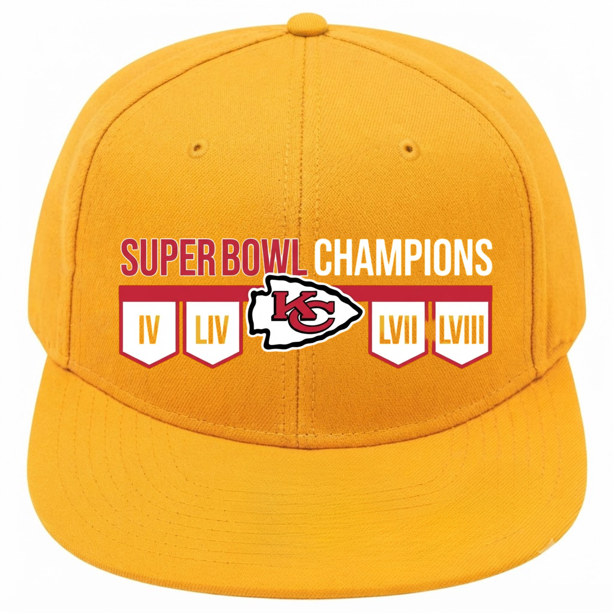 KC 4x Super Bowl Champions Snapback Cap - Printed