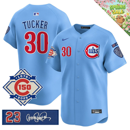 CHC 150th Anniversary & 'Ryne Sandberg Tribute' Patch Vapor Premier Limited Gold Jersey - All Stitched