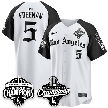 LAD 2025 World Series Champions Vapor Premier Limited Jersey - LA Gothic Edition - Stitched N2