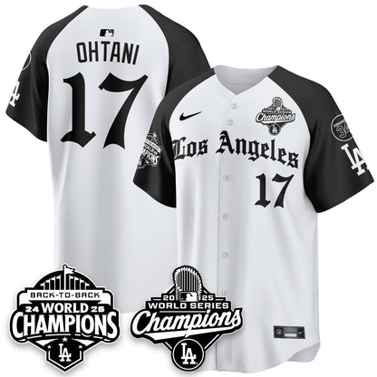 LAD 2025 World Series Champions Vapor Premier Limited Jersey - LA Gothic Edition - Stitched N2