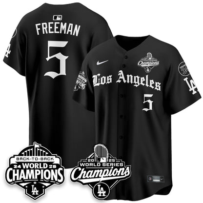 LAD 2025 World Series Champions Vapor Premier Limited Jersey - LA Gothic Edition - Stitched N2