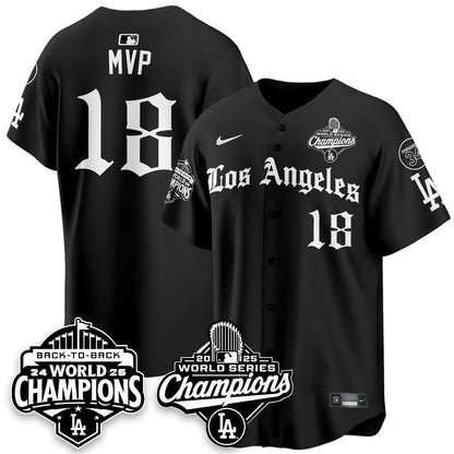 LAD 2025 World Series Champions Vapor Premier Limited Jersey - LA Gothic Edition - Stitched N2
