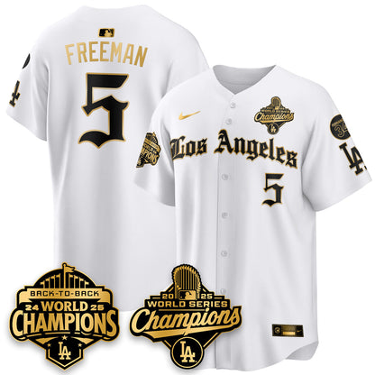 LAD 2025 World Series Champions Vapor Premier Limited Jersey - LA Gothic Edition - Stitched N2