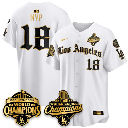 LAD 2025 World Series Champions Vapor Premier Limited Jersey - LA Gothic Edition - Stitched N2
