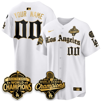 LAD 2025 World Series Champions Vapor Premier Limited Jersey - LA Gothic Edition - Stitched N2
