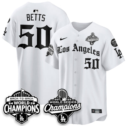 LAD 2025 World Series Champions Vapor Premier Limited Jersey - LA Gothic Edition - Stitched N2