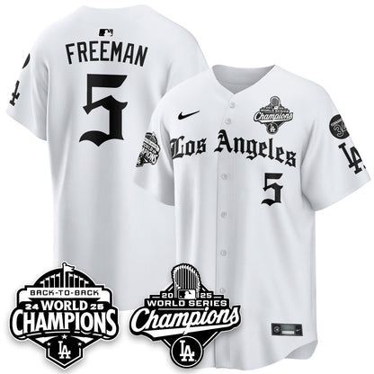 LAD 2025 World Series Champions Vapor Premier Limited Jersey - LA Gothic Edition - Stitched N2