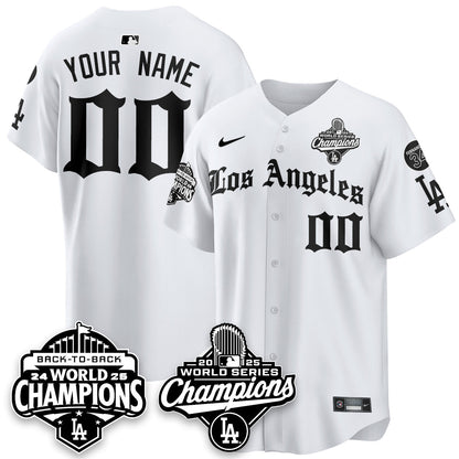 LAD 2025 World Series Champions Vapor Premier Limited Jersey - LA Gothic Edition - Stitched N2