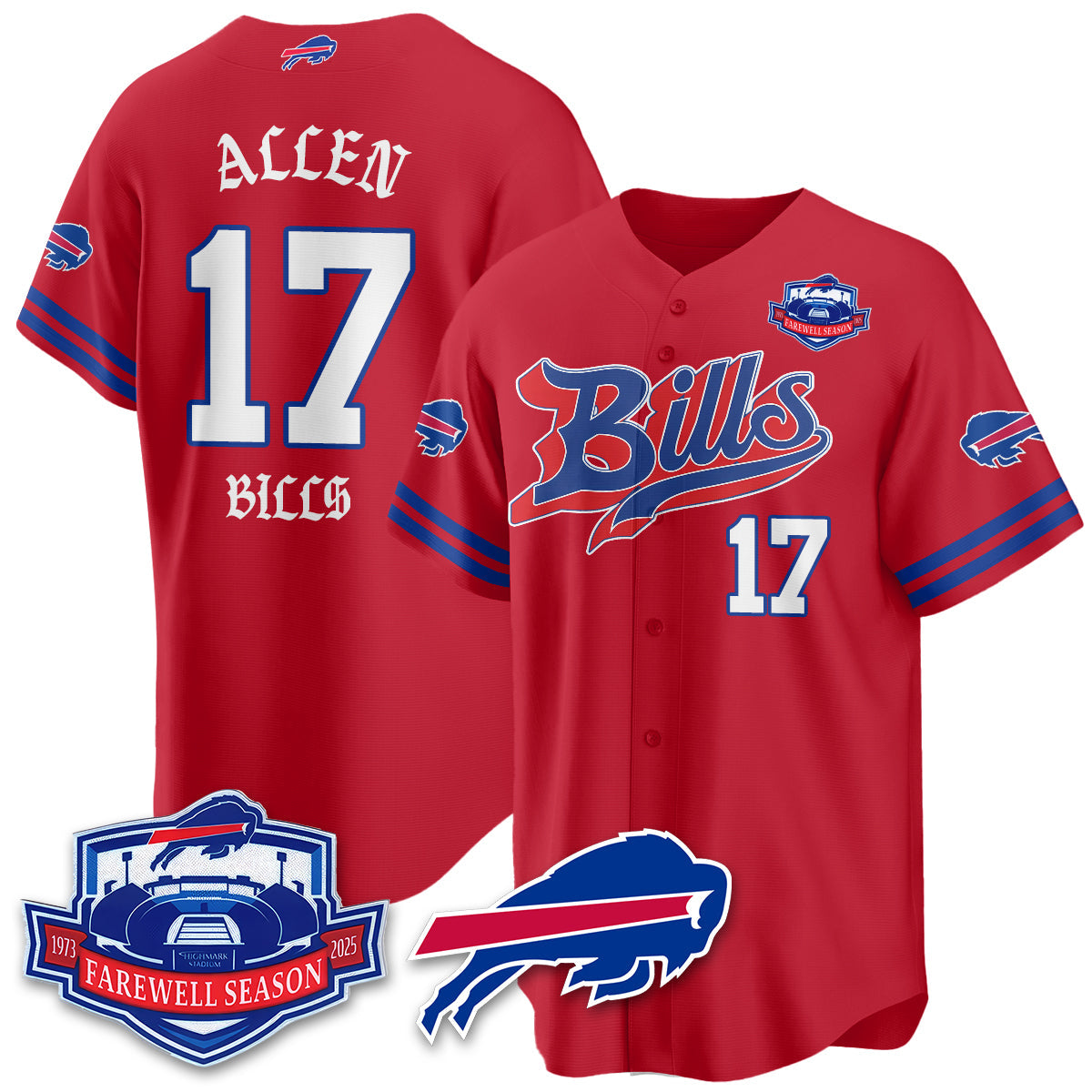 BUF Born x Raised Baseball Jersey - Stitched