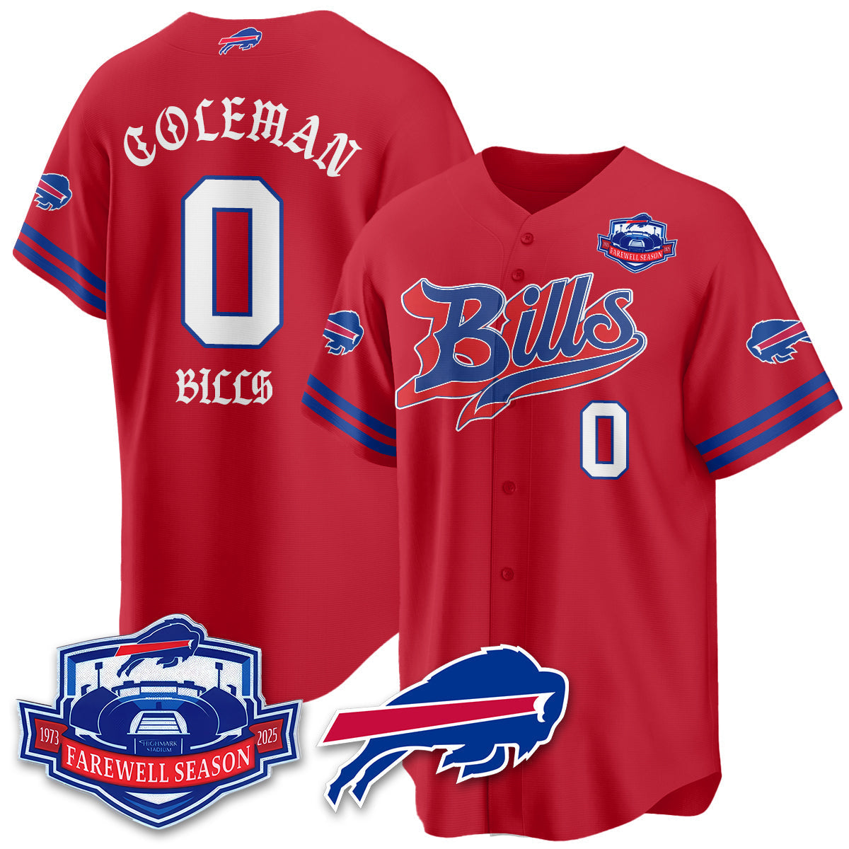 BUF Born x Raised Baseball Jersey - Stitched