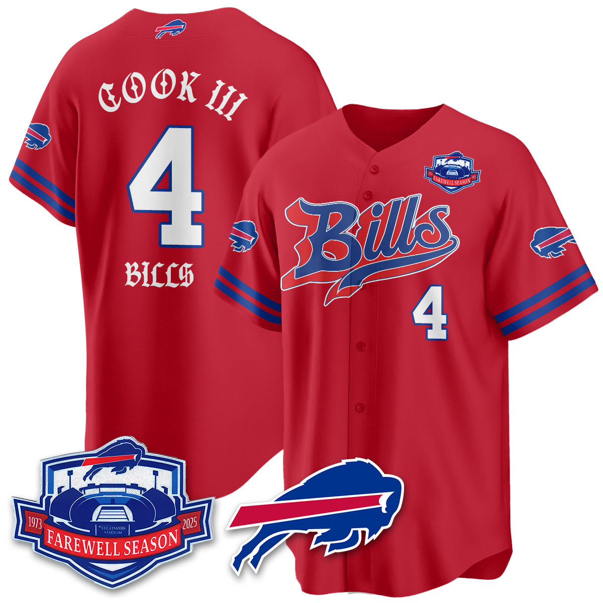 BUF Born x Raised Baseball Jersey - Stitched