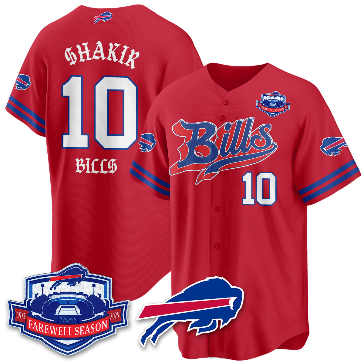 BUF Born x Raised Baseball Jersey - Stitched
