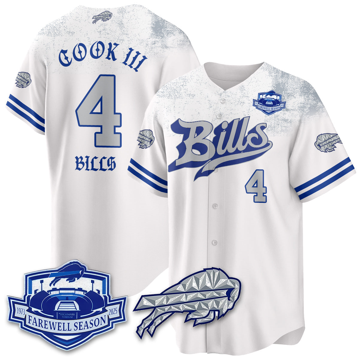 BUF Born x Raised Baseball Jersey - Stitched