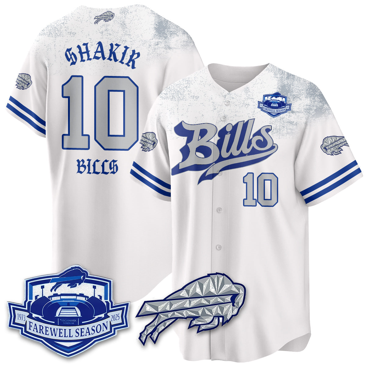 BUF Born x Raised Baseball Jersey - Stitched