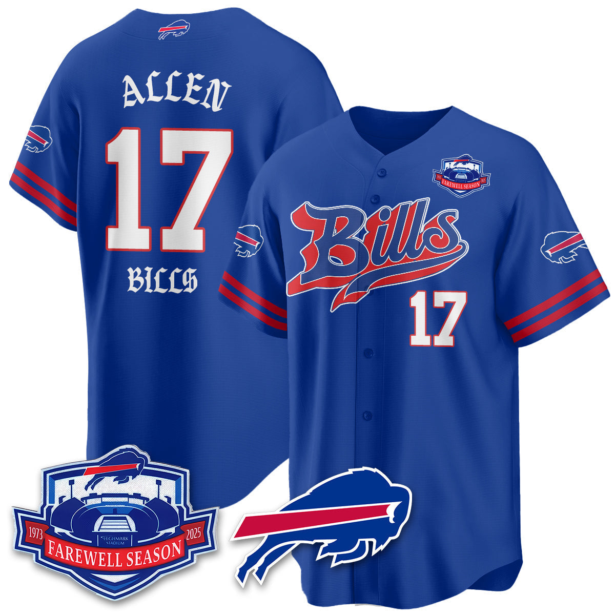 BUF Born x Raised Baseball Jersey - Stitched