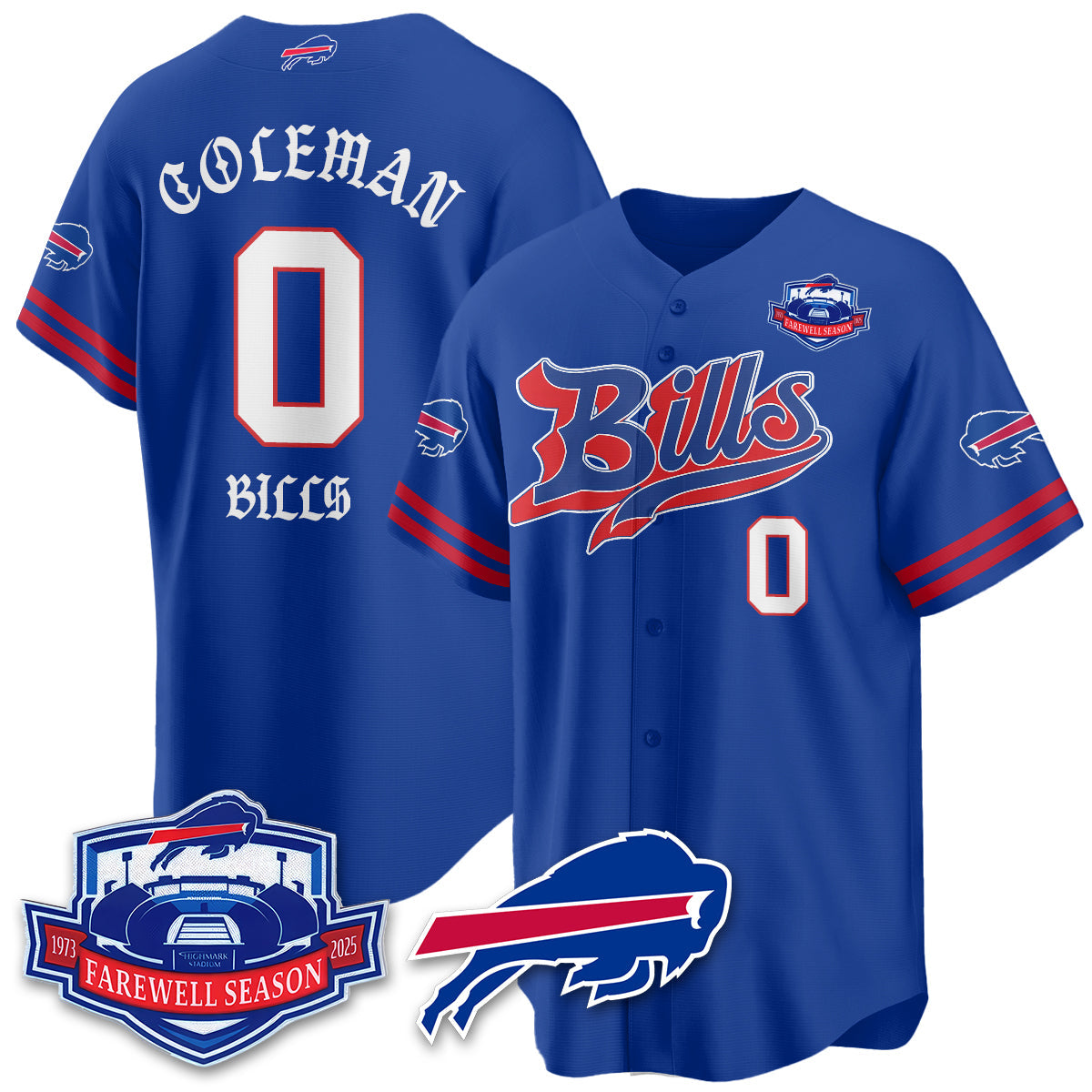 BUF Born x Raised Baseball Jersey - Stitched